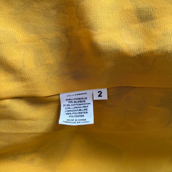 Ulla Johnson Zea Ruffle Belted Mini Silk Blend Fully Lined Floral Skirt SZ 2 - Picture 8 of 8